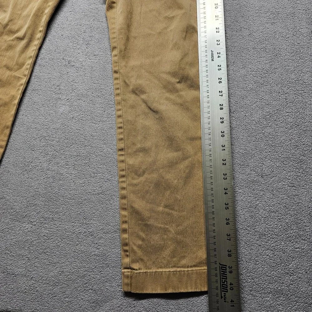 J.Crew 770 Chino Pants Men's 33x32 Tan Flat Front Stretch Straight Fit Outdoor